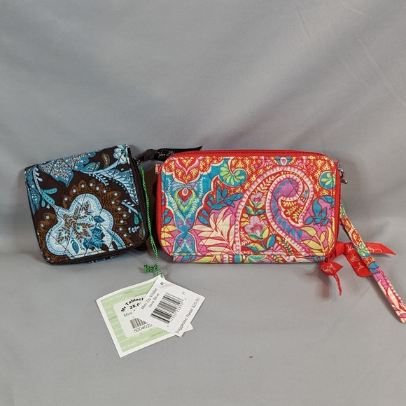 VERA Bradley Purse Wallet Wristlet Paisley Floral Peacock Quilted Crossbody Lot - Picture 5 of 13